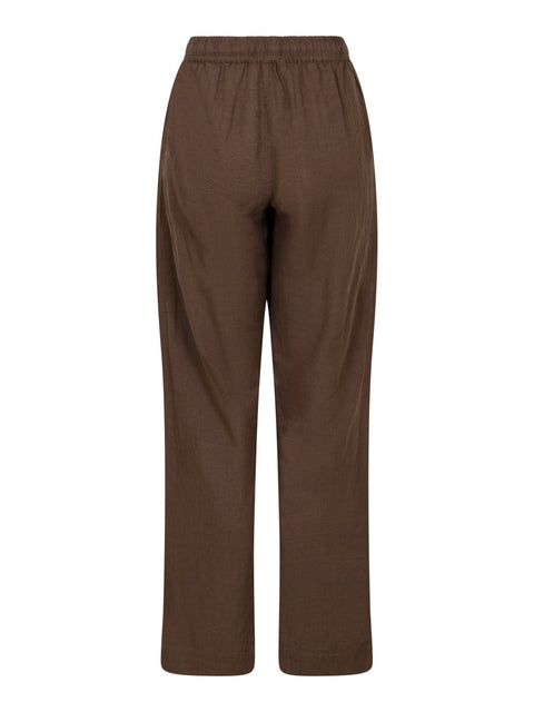 Neo noir - 158949 SONAR LINEN - 676 DARK BROWN / pants