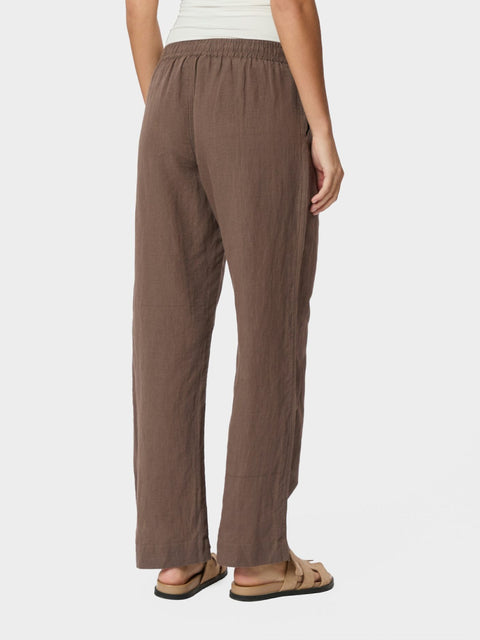 Neo noir - 158949 SONAR LINEN - 676 DARK BROWN / pants