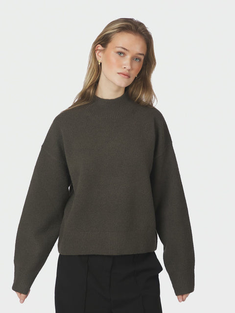 Neo noir - 159703 Paulina knit - 456 Moss green / sweater