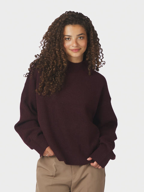 Neo noir - 159703 Paulina knit - 682 Wine / sweater