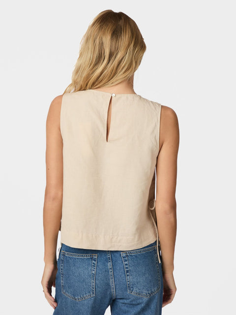 Neo noir - 159947 SVETLANA LINEN TO - 213 SAND / top