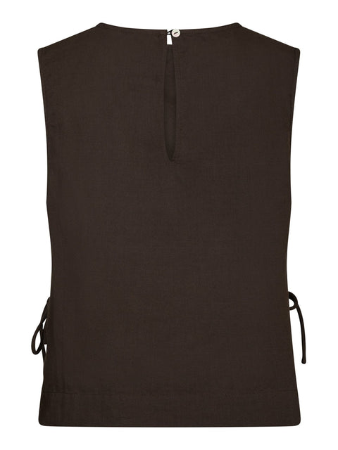 Neo noir - 159947 SVETLANA LINEN - 676 DARK BROWN / top