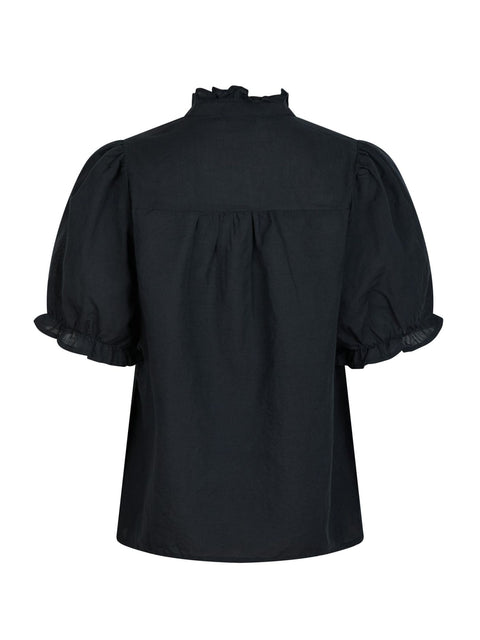 Neo noir - 160264 ODESA LINEN BLOUSE - 141 NAVY / top