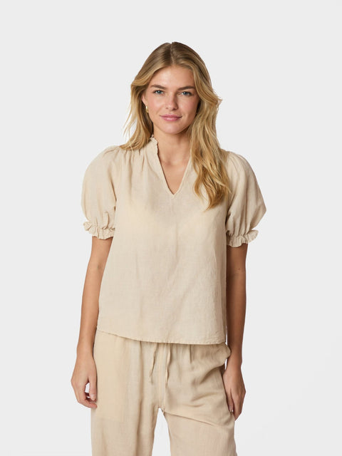 Neo noir - 160264 ODESA LINEN - 213 SAND / top