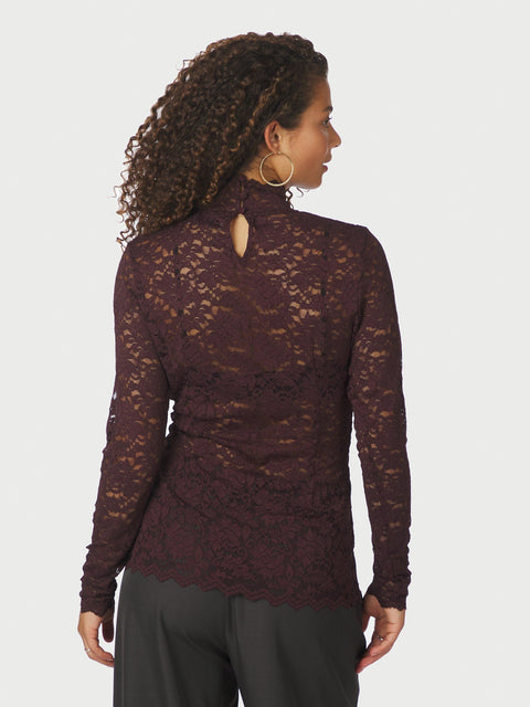 Neo noir - 161473 Liza laceflower - Burgundy / top
