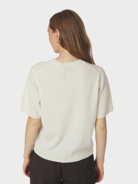 Neo noir - Missy Knit Tee - 122 Creme / top
