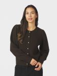 Neo noir - 162242 Nuna knit cardigan - 210 Brown / vest