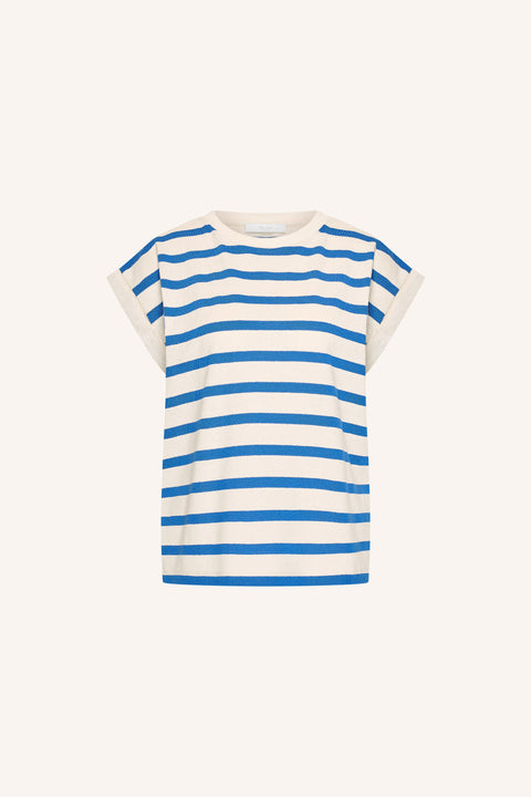 By Bar - Tobi stripe top - 1634 Azul blue stripe
