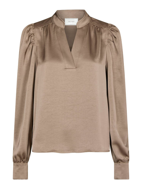 Neo noir - 163769 Rosslyn heavy sateen - 811 Dark taupe / blouse