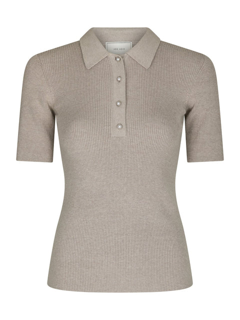 Neo noir - 165073 Manama knit blouse - 189 Warm grey / top
