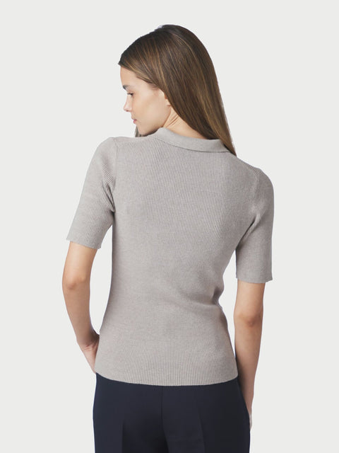 Neo noir - 165073 Manama knit blouse - 189 Warm grey / top
