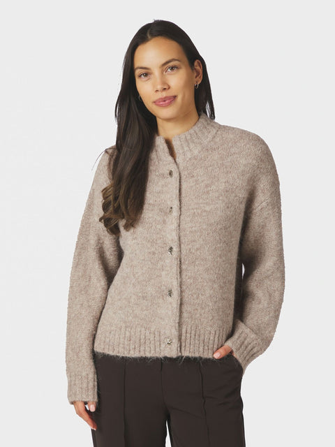 Neo noir - 165103 Taura fluffy knit - 976 Beige melange / sweater