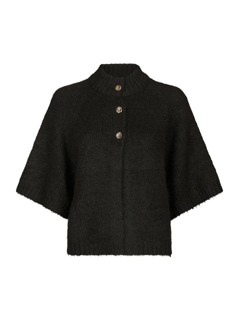 Neo noir - 165816 Benuta fluffy knit - 676 Dark Brown / top