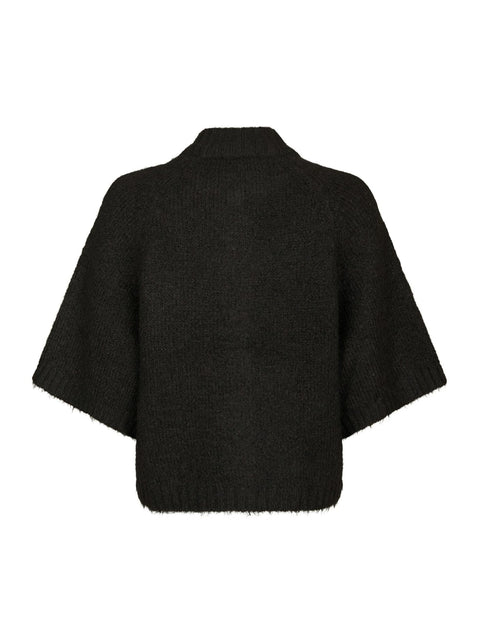 Neo noir - 165816 Benuta fluffy knit - 676 Dark Brown / top