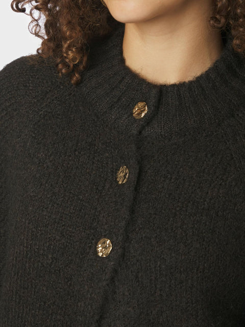 Neo noir - 165816 Benuta fluffy knit - 676 Dark Brown / top