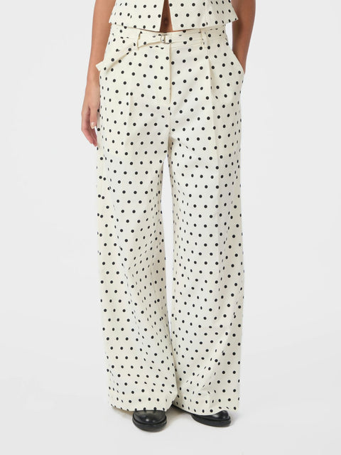 Neo noir - 167395 Malba dot pants - 120 White