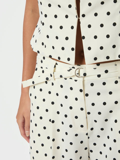 Neo noir - 167395 Malba dot pants - 120 White