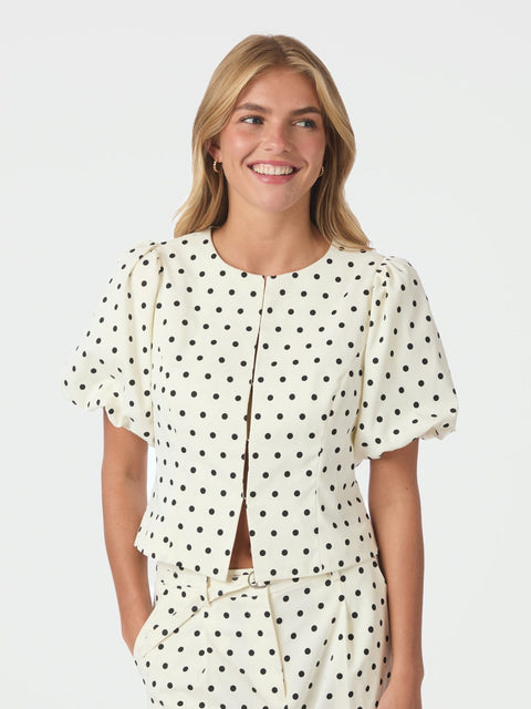 Neo noir - 167821 Anela dot blouse - 120 White / top