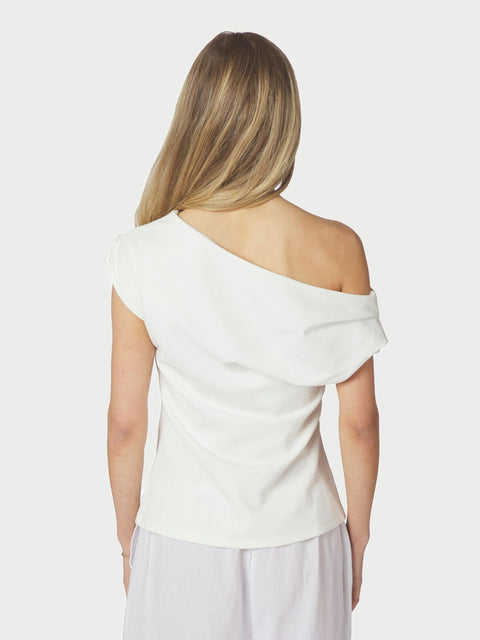 Neo noir - 168038 Mabelle drapy top - 120 White / top