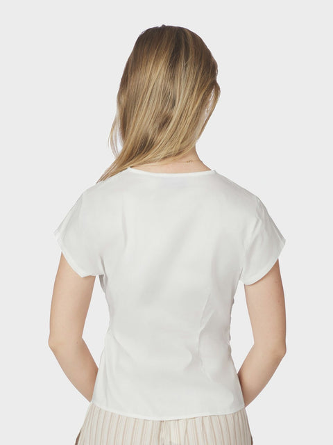 Neo noir - 168088 Fidi poplin top - 120 White / top