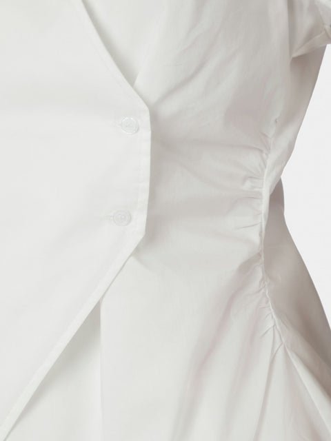 Neo noir - 168088 Fidi poplin top - 120 White / top