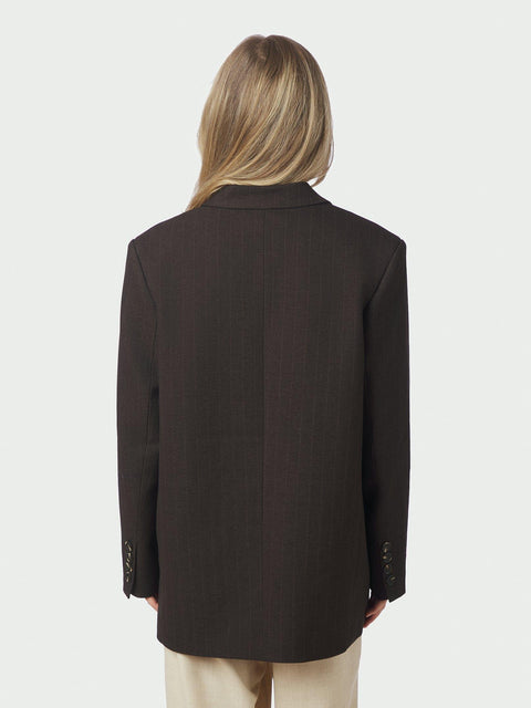 Neo noir - Gaby Pinstripe - 676 Dark Brown / blazer