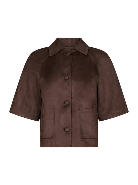 Neo noir - 168268 EDITTA FAUX - 678 DARK BROWN / top
