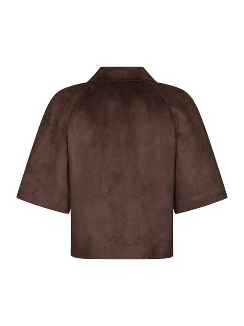 Neo noir - 168268 EDITTA FAUX - 678 DARK BROWN / top
