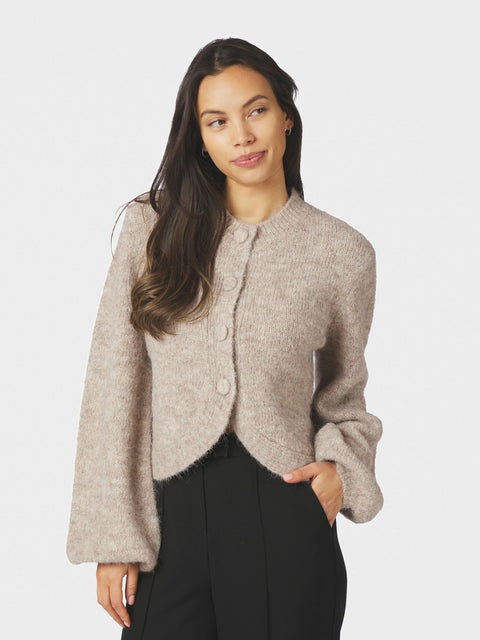 Neo noir - 168524 Gio fluffy knit - 976 Beige melange / vest