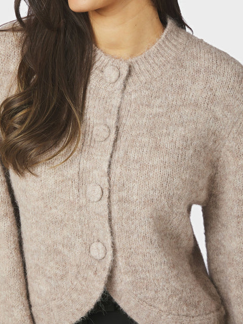 Neo noir - 168524 Gio fluffy knit - 976 Beige melange / vest
