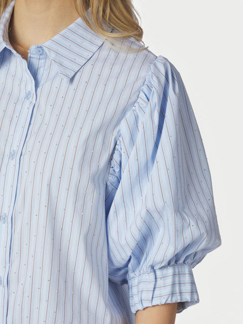 Neo noir - 168625 Etta stripe stone - 145 Light blue / blouse