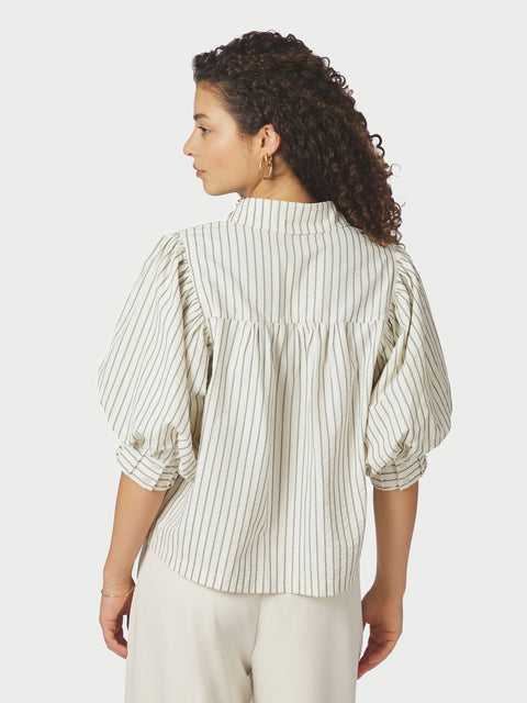 Neo noir - 168663 Etta slim stripe - 121 Offwhite / blouse