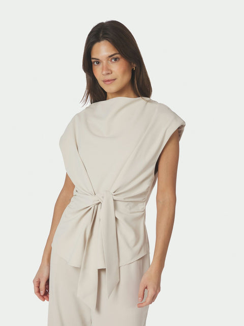 Neo noir - 168938 Katarim crepe top - 124 Ivory / top