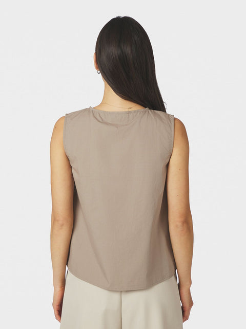 Neo noir - 168962 Lasa C poplin - 214 Taupe / top