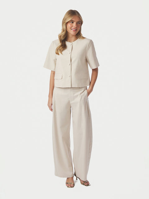 Neo noir - 169044 Essiall linen - 122 Creme / pants