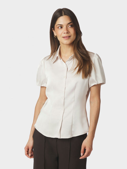 Neo noir - 169600 Lyselle heavy sateen - 621 Pearl / top