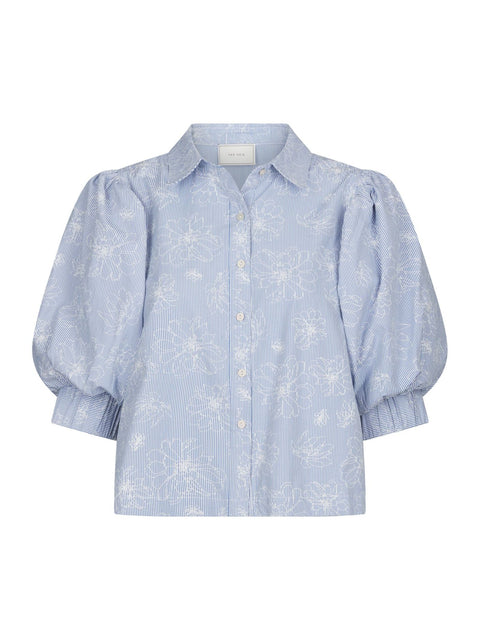 Neo noir - 169706 Etta flower - 145 Light blue / blouse