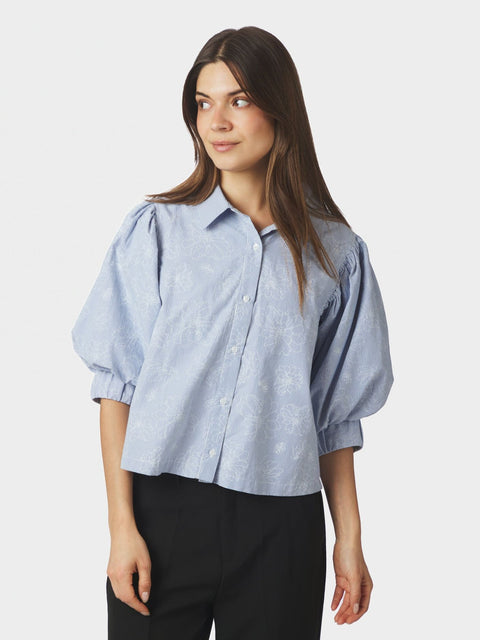 Neo noir - 169706 Etta flower - 145 Light blue / blouse