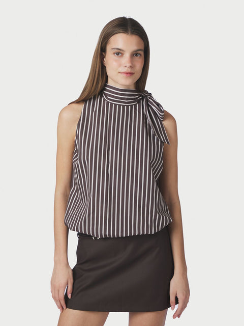 Neo noir - 169761 Veda wide stripe - 676 Dark brown / top
