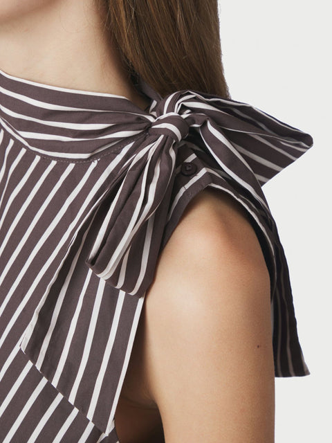 Neo noir - 169761 Veda wide stripe - 676 Dark brown / top