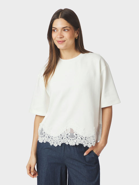 Neo noir - 170063 Iria lace tee - 120 White / top