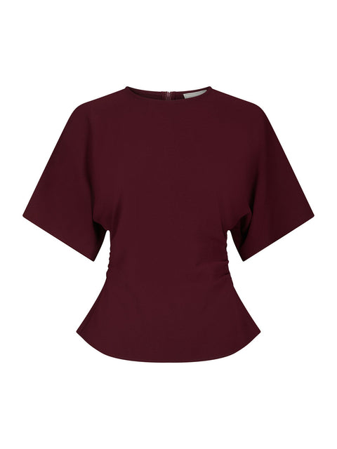 Neo noir - 170119 Miriel drape blouse - 182 Plum / top