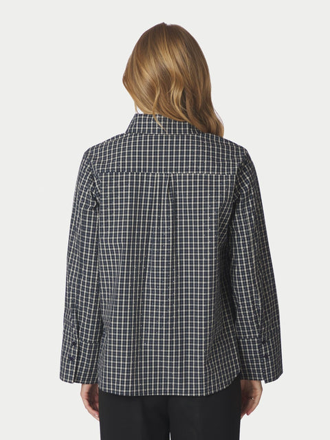 Neo noir - 170198 Drew check bedaz - 534 Dark blue / blouse