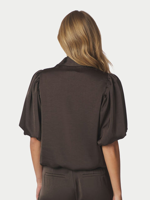 Neo noir - 170396 Parisa heavy sateen - 676 Dark brown / top