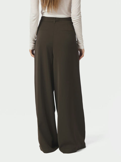 Neo noir - 170464 Eddina woven pants - 676 Dark brown / pants