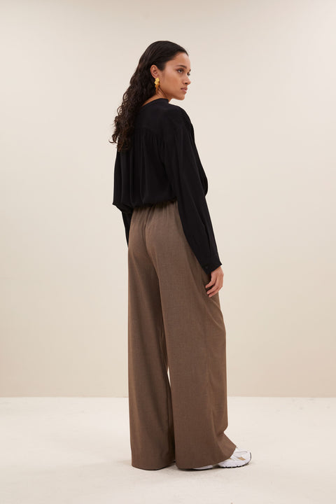 By Bar - Benji melange pants 25518005 - Biscuit melee 1706