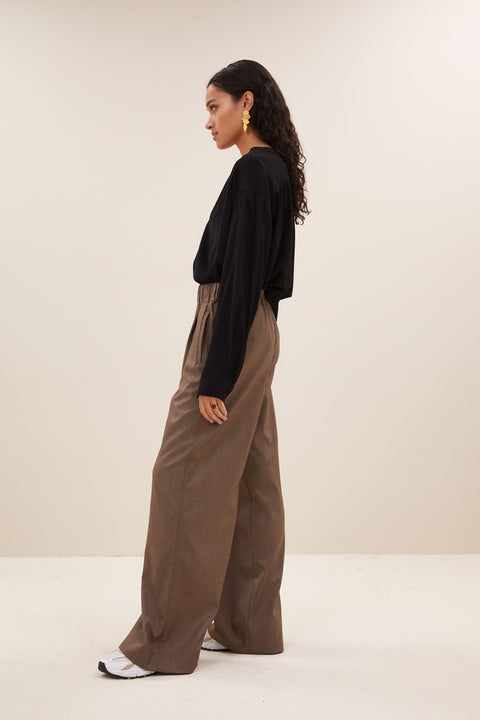 By Bar - Benji melange pants 25518005 - Biscuit melee 1706