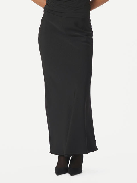 Neo noir - Vicky heavy sateen skirt - 100 Black