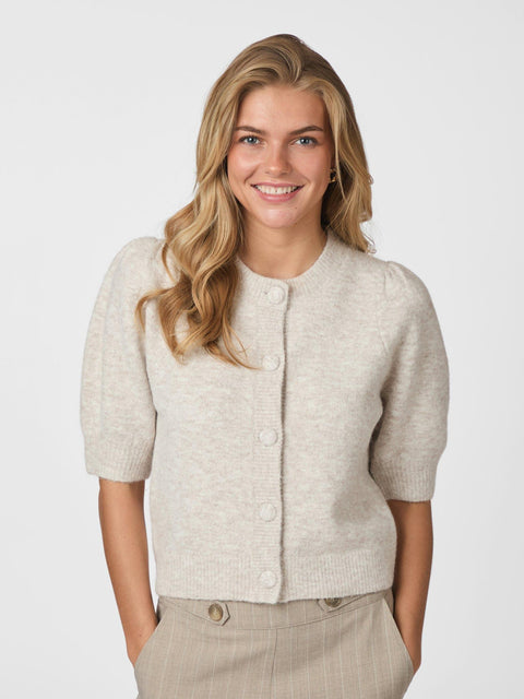 Neo noir - Trudy knit cardigan - 976 Beige melange