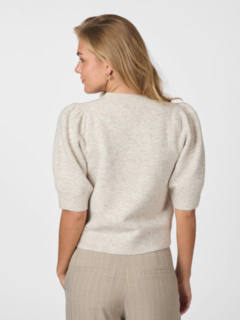 Neo noir - Trudy knit cardigan - 976 Beige melange